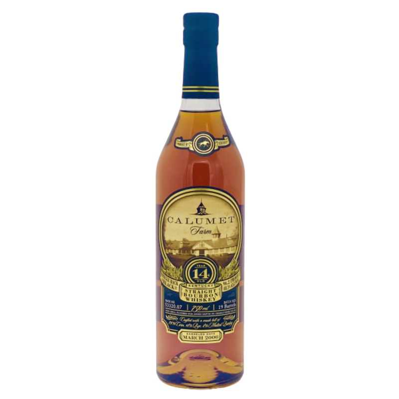 Calumet Farm 14 Year Old Single Rack Black Kentucky Straight Bourbon Whiskey 750 ML