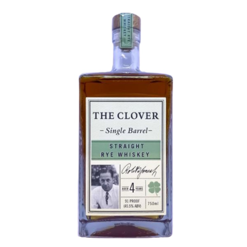 The Clover 4 Year Old Single Barrel Straight Rye Whiskey 750 ML