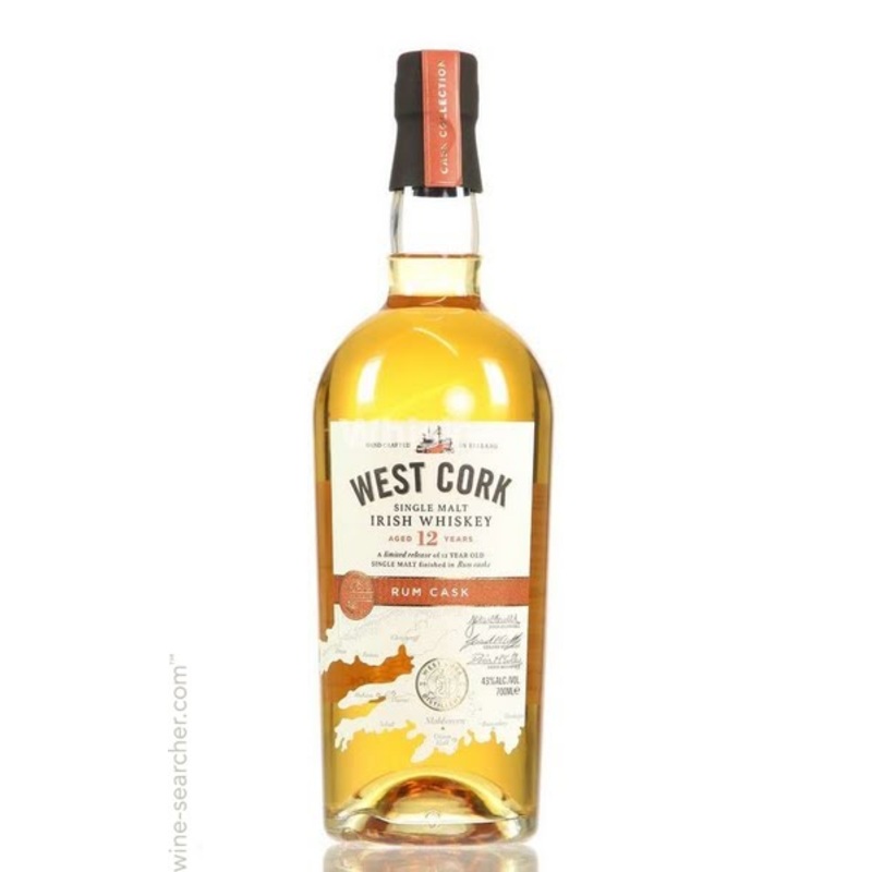 West Cork Distillers 12 Year Old Single Malt Irish Whiskey Finished In Rum Casks Limited Release (Nv) 750 ml