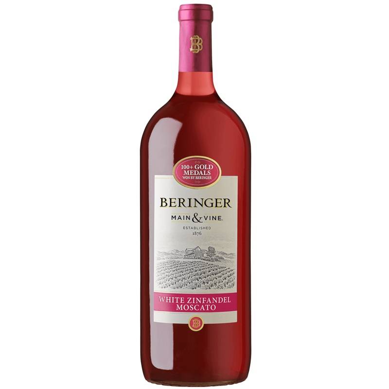 BERINGER MAIN & VINE WHITE ZINFANDEL/MOSCATO 1.5L