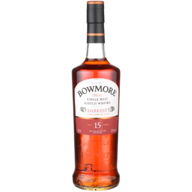 Bowmore Single Malt Scotch Darkest 15 Yr 86 750 ML