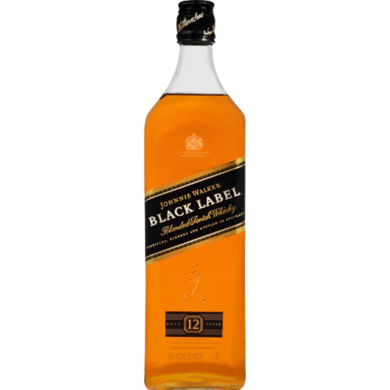 Johnnie Walker Blended Scotch Black Label 12 Yr 80 1 L