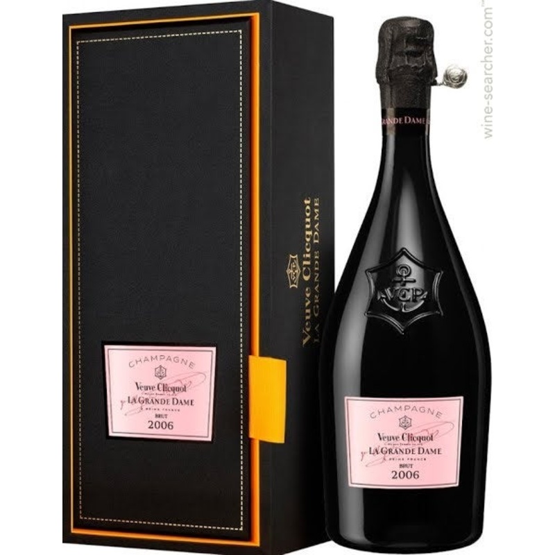 VEUVE CLICQUOT CHAMPAGNE BRUT ROSE LA GRANDE DAME 2006 W/ CAROUSEL SPINNING GIFT BOX 750ML