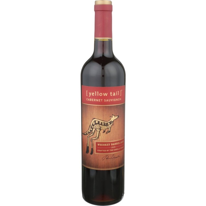 YELLOW TAIL CABERNET SAUVIGNON WHISKEY BARREL AGED SOUTH EASTERN AUSTRALIA 750ML