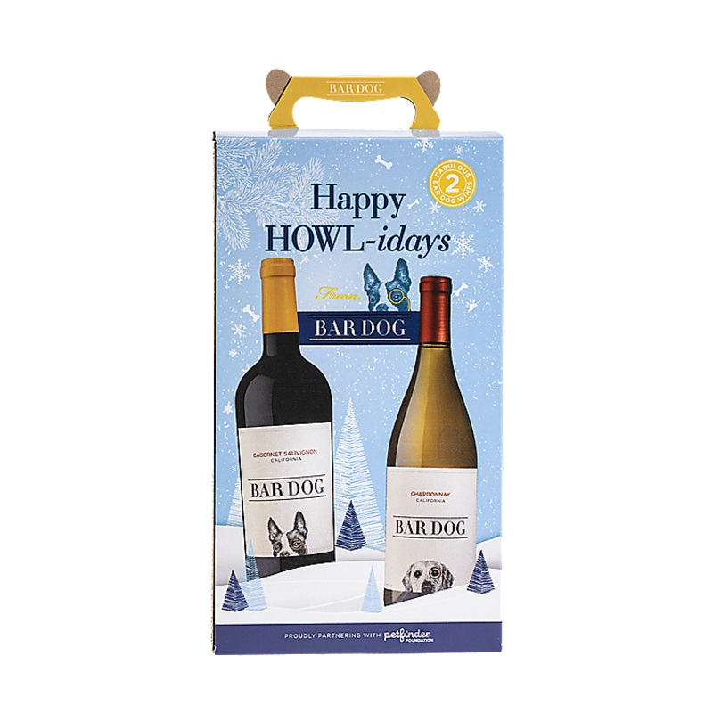 BAR DOG HOLIDAY PACK COMBO 1 EACH CABERNET SAUVIGNON 2021 & CHARDONNAY 2021 750ML