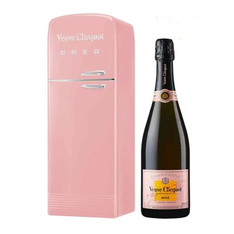 VEUVE CLICQUOT CHAMPAGNE BRUT ROSE W/ FRIDGE GIFT BOX 750ML