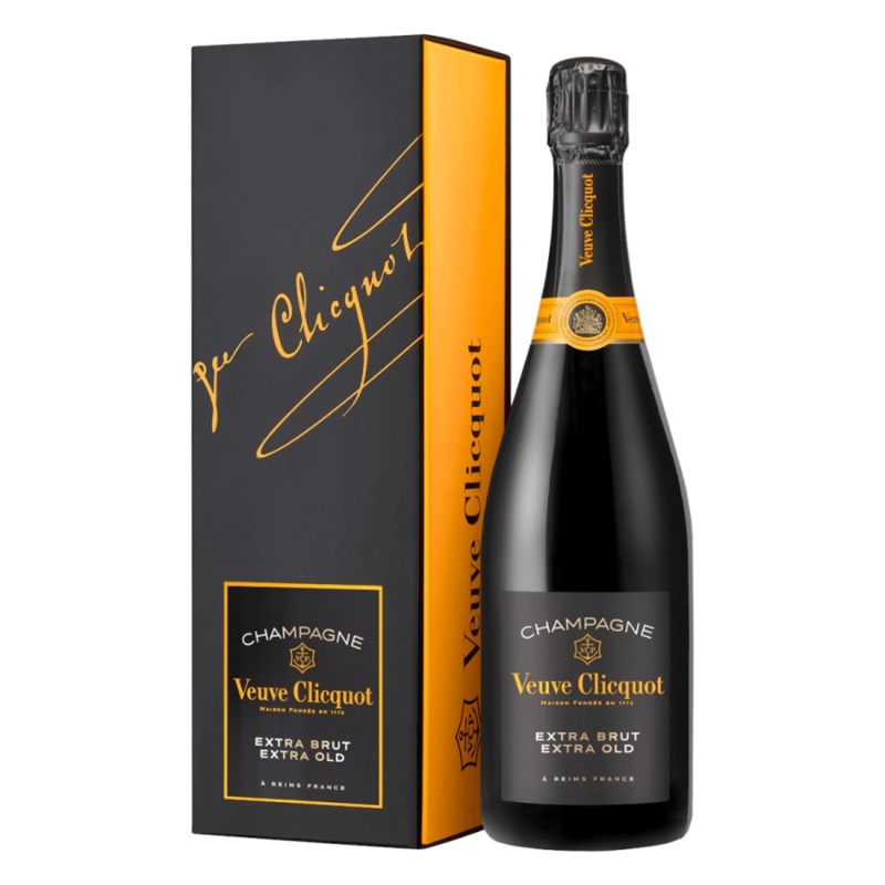 VEUVE CLICQUOT CHAMPAGNE EXTRA BRUT EXTRA OLD 3 W/ GIFT BOX 750ML