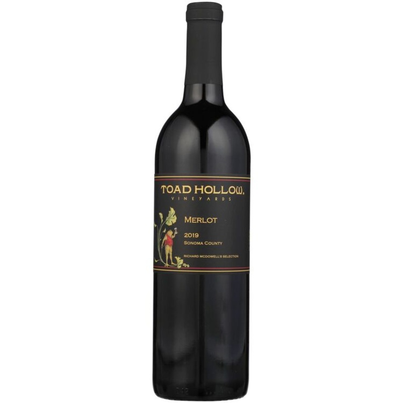 TOAD HOLLOW MERLOT RICHARD MCDOWELL'S SELECTION RICHARD MCDOWELL VINEYARD RUSSIAN RIVER VALLEY 2019 750ML