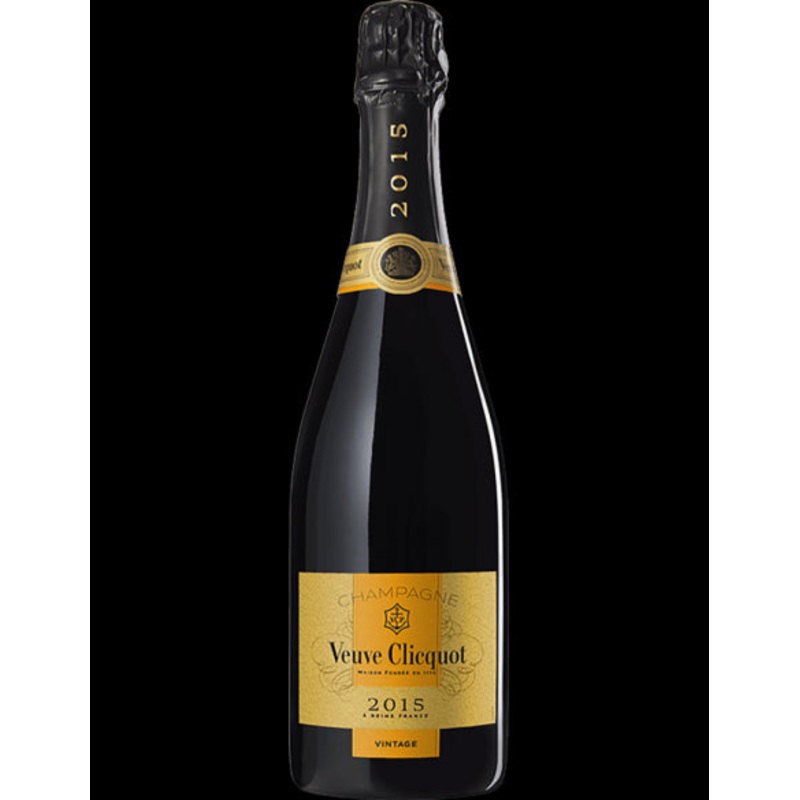 VEUVE CLICQUOT CHAMPAGNE BRUT VINTAGE 2015 GOLD LABEL 750ML