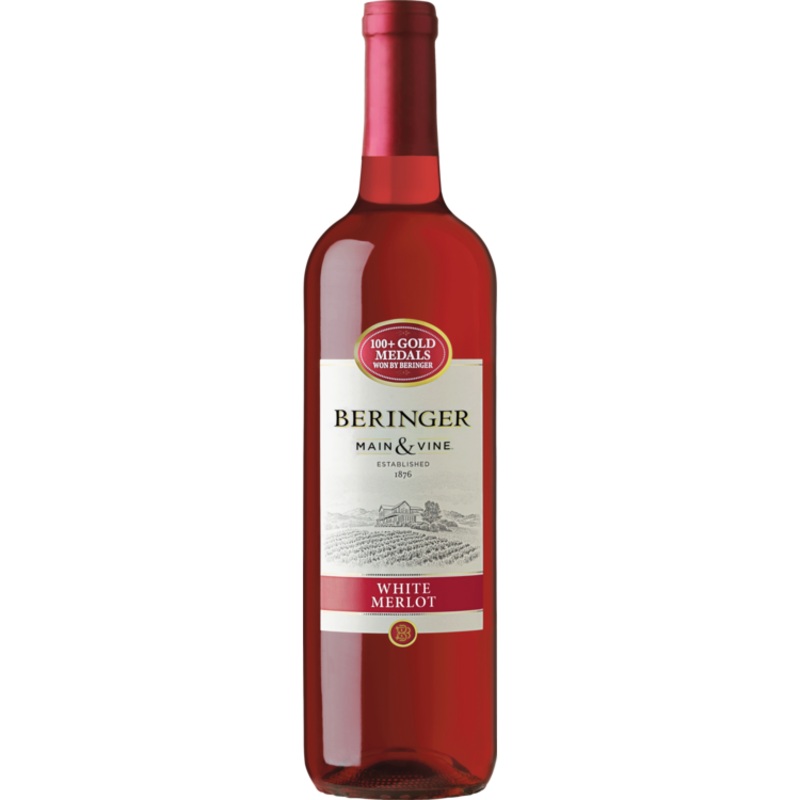 BERINGER MAIN & VINE WHITE MERLOT CALIFORNIA 750ML