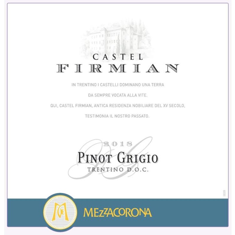 Castel Firmian Pinot Grigio Trentino 750ML