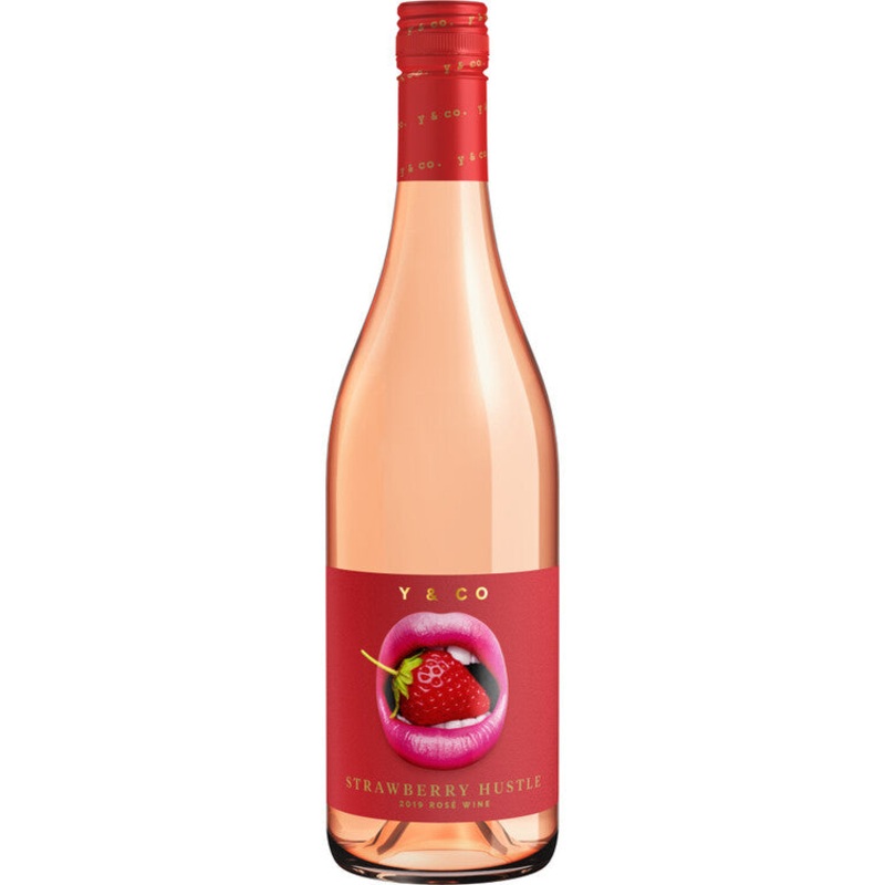 Y & CO ROSE WINE STRAWBERRY HUSTLE CALIFORNIA 750ML