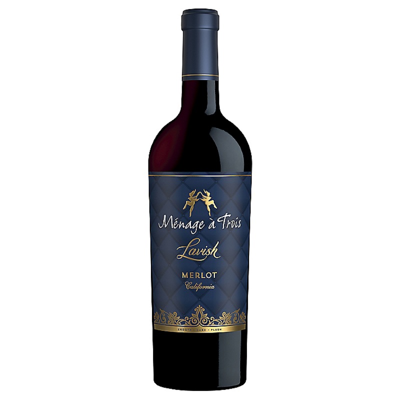MENAGE A TROIS MERLOT LAVISH CALIFORNIA 750ML