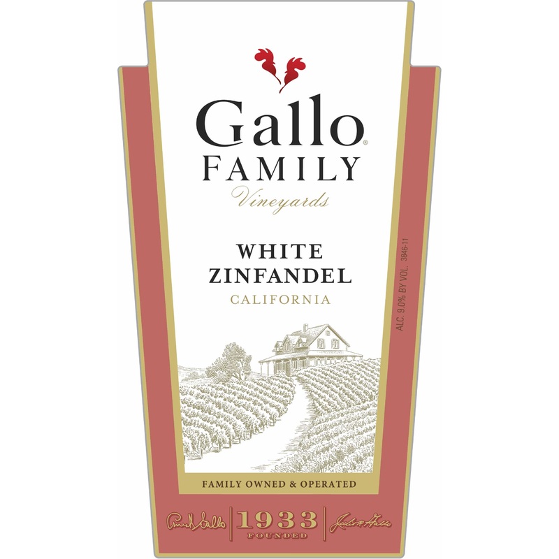 E & J GALLO WHITE ZINFANDEL 187 mL