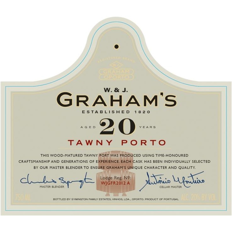 GRAHAM'S 20 YEAR OLD TAWNY PORT 750 mL