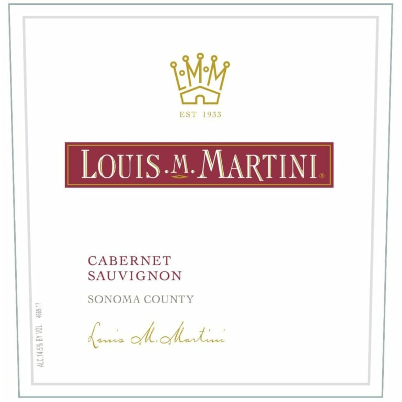 LOUIS M MARTINI CABERNET SAUVIGNON SONOMA 2018 750 mL