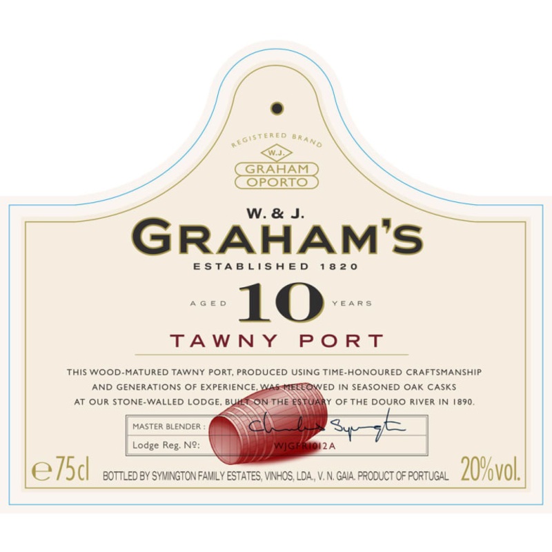 GRAHAM'S 10 YEAR OLD TAWNY PORT 750 mL