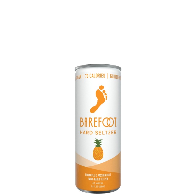 BAREFOOT HARD SELTZER PINEAPPLE & PASSIONFRUIT 6/4 PK 250 mL (24 Pack)