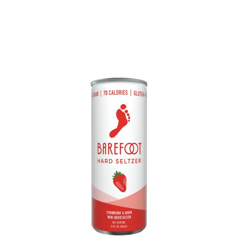BAREFOOT HARD SELTZER STRAWBERRY & GUAVA 6/4 PK 250 mL (24 Pack)