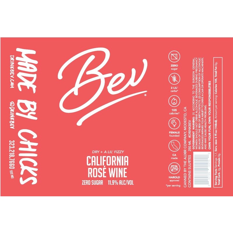 BEV CALIFORNIA ROSE 6/4PK 1 L (24 Pack)