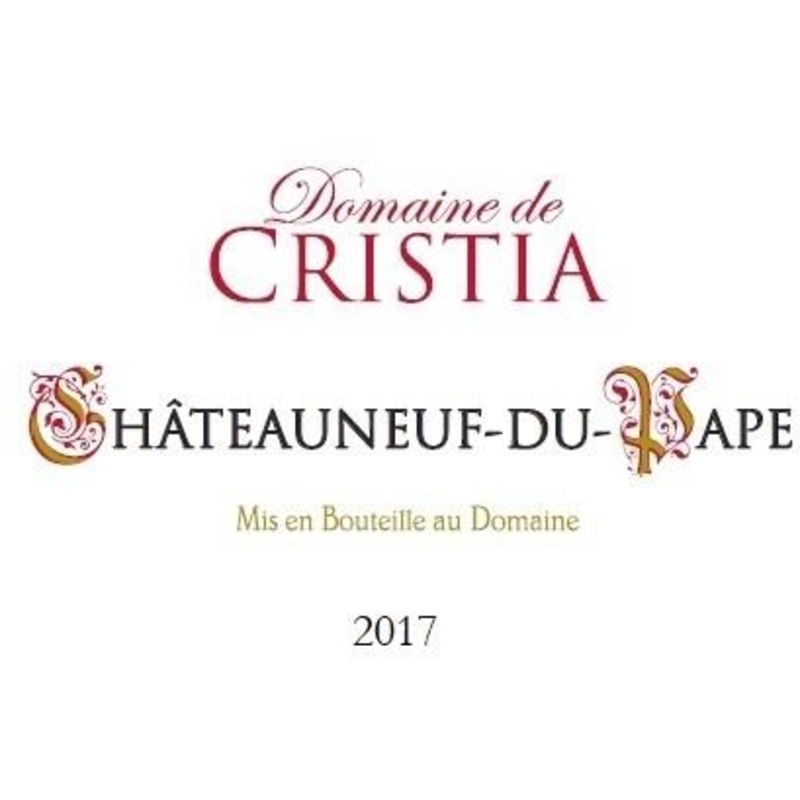 DOM CRISTIA CHATEAUNEUF-DU-PAPE CLASSIQUE 2019 750 mL