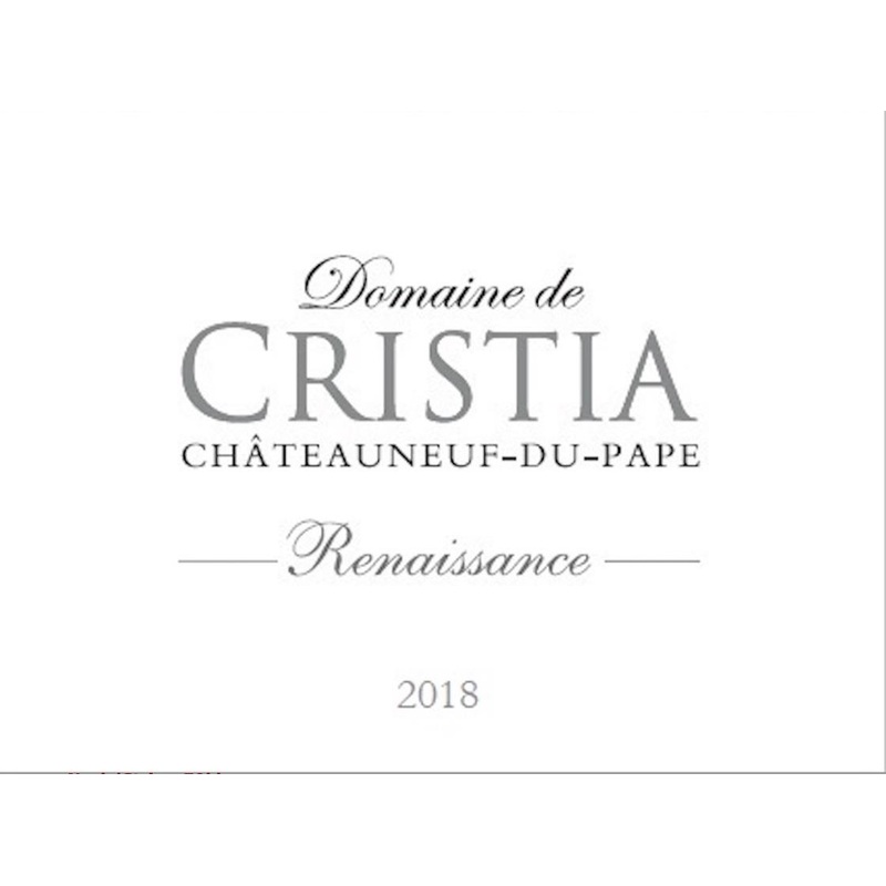 DOM CRISTIA CHATEAUNEUF-DU-PAPE RENAISSANCE 2019 750 mL