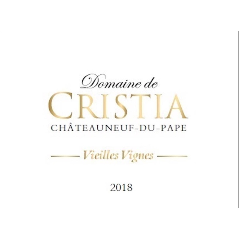DOM CRISTIA CHATEAUNEUF-DU-PAPE VIEILLES VIGNES 2019 750 mL