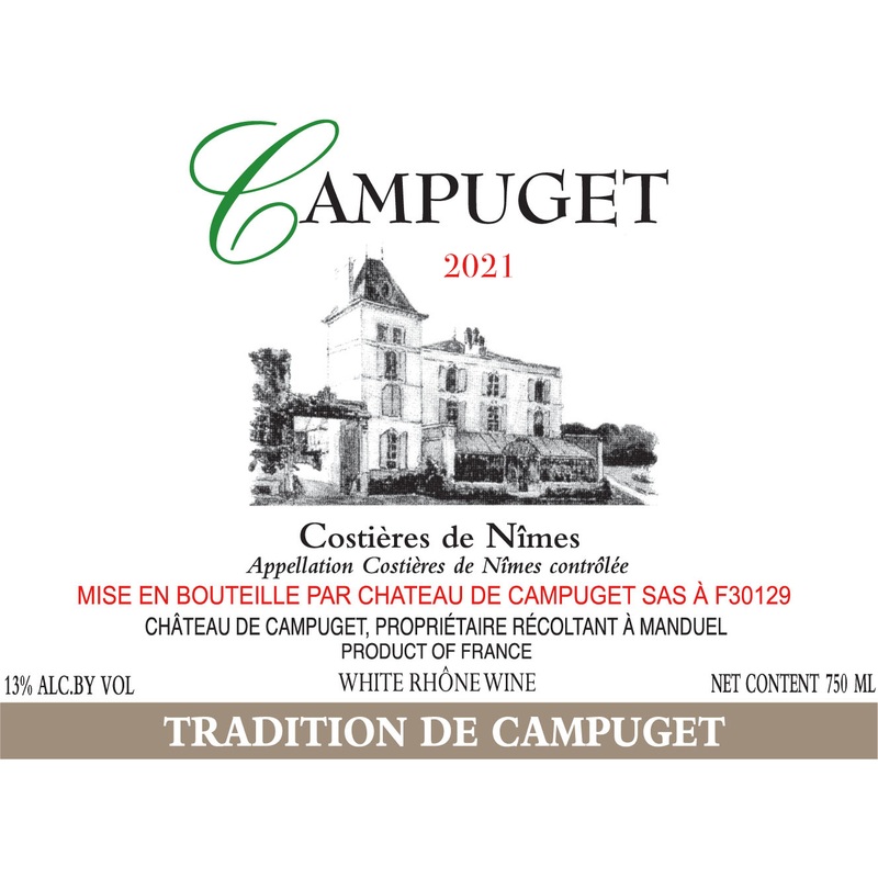 CH DE CAMPUGET TRADITION BLANC 2021 750 mL