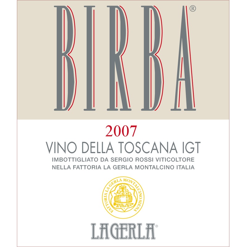 LA GERLA BIRBA IGT (100% Sangiovese) 2019 750 mL