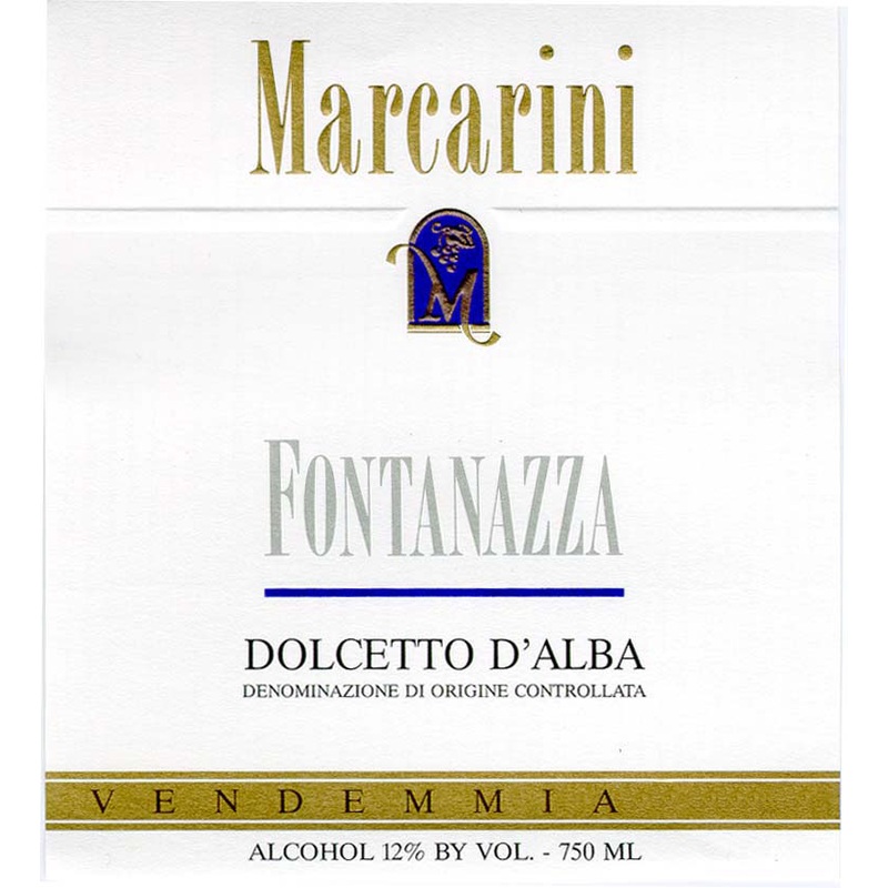 MARCARINI DOLCETTO D'ALBA FONTANAZZA DOC 2019 750 mL