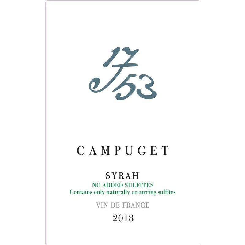 CH DE CAMPUGET 1753 SYRAH SANS SULFITES 2022 750 mL