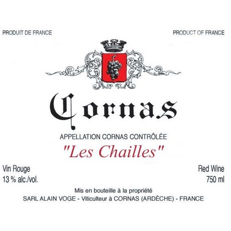 DOM ALAIN VOGE CORNAS LES CHAILLES 2020 750 mL
