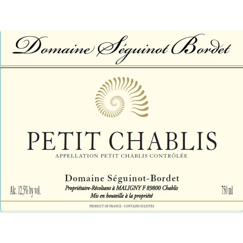 DOM SEGUINOT-BORDET PETIT CHABLIS 2022 750 mL