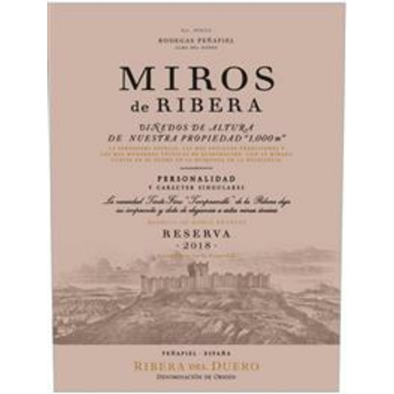 BODEGAS PENAFIEL MIROS DE RIBERA RESERVA 2018 750 mL
