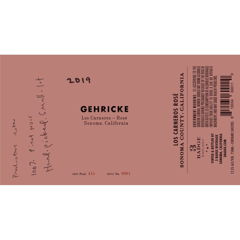 GEHRICKE LOS CARNEROS ROSE 2021 750 mL