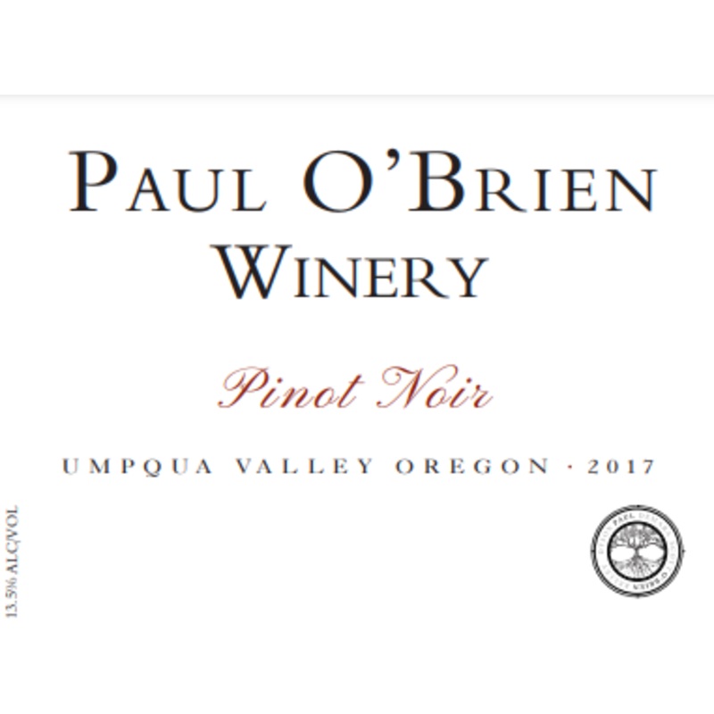 PAUL O'BRIEN PINOT NOIR UMPQUA VALLEY 2021 750 mL