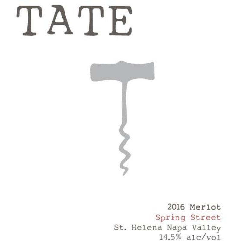 TATE WINE MERLOT SPRING STREET NAPA 2019 750 mL