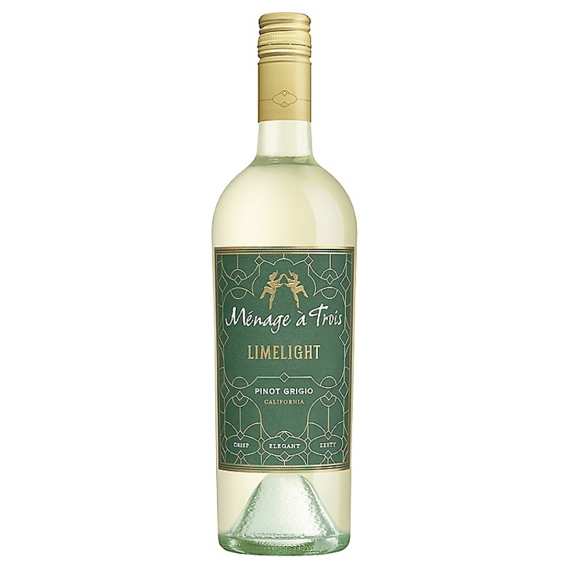 MENAGE A TROIS PINOT GRIGIO LIMELIGHT CALIFORNIA 750ML