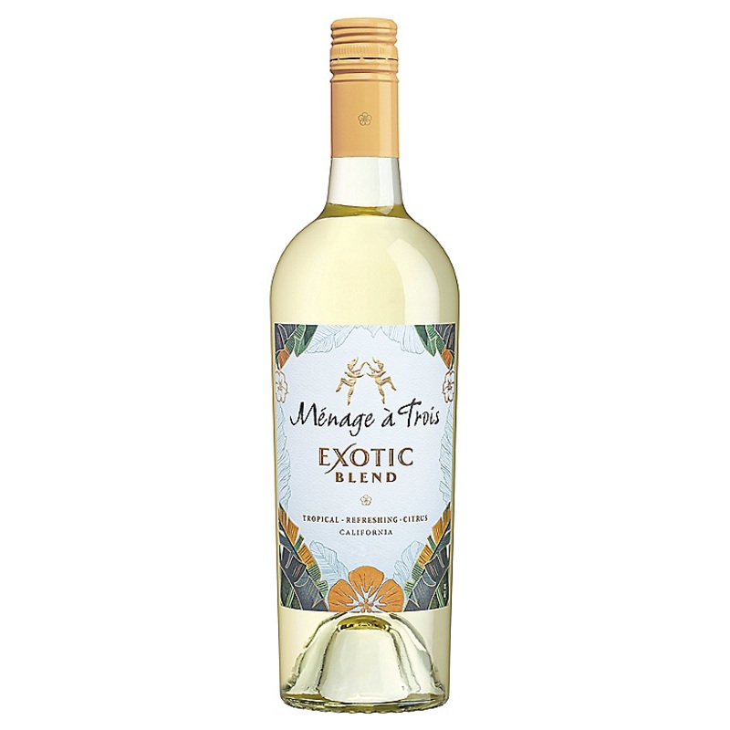 MENAGE A TROIS WHITE WINE EXOTIC BLEND CALIFORNIA 750ML