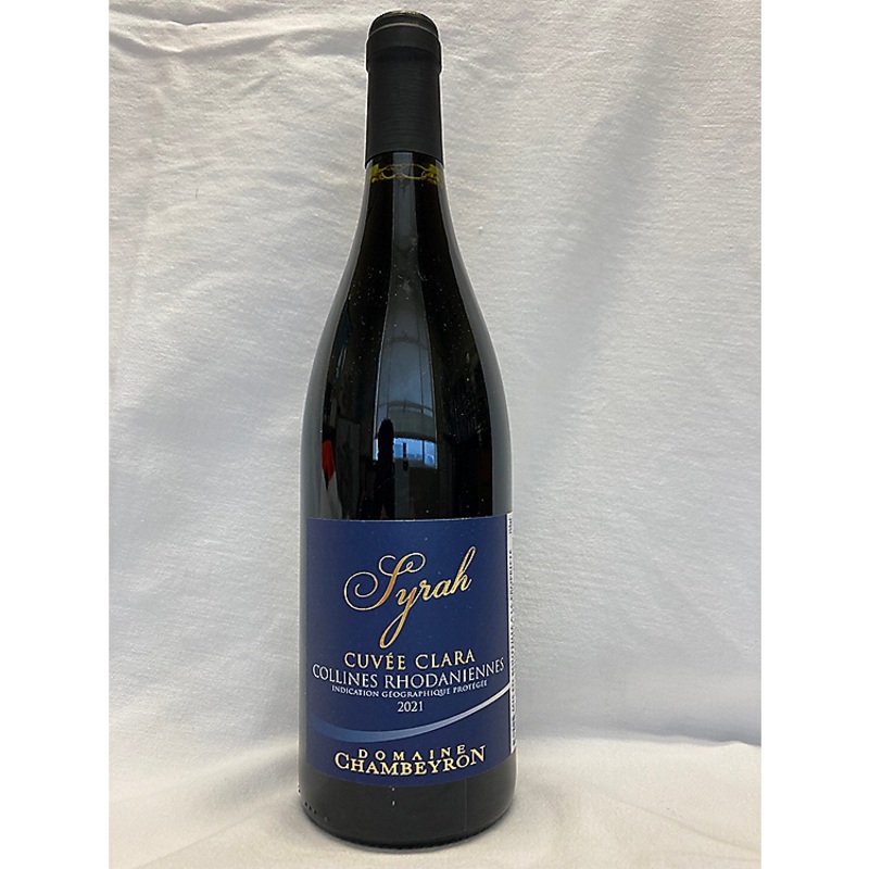 DOMAINE CHAMBEYRON SYRAH CUVEE CLARA COLLINES RHODANIENNES 2021 750ML
