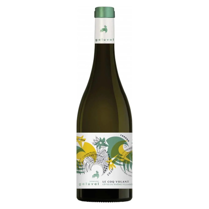 Domaine de Galuval Le Coq Volant Cotes du Rhone Villages Blanc, 75 cl