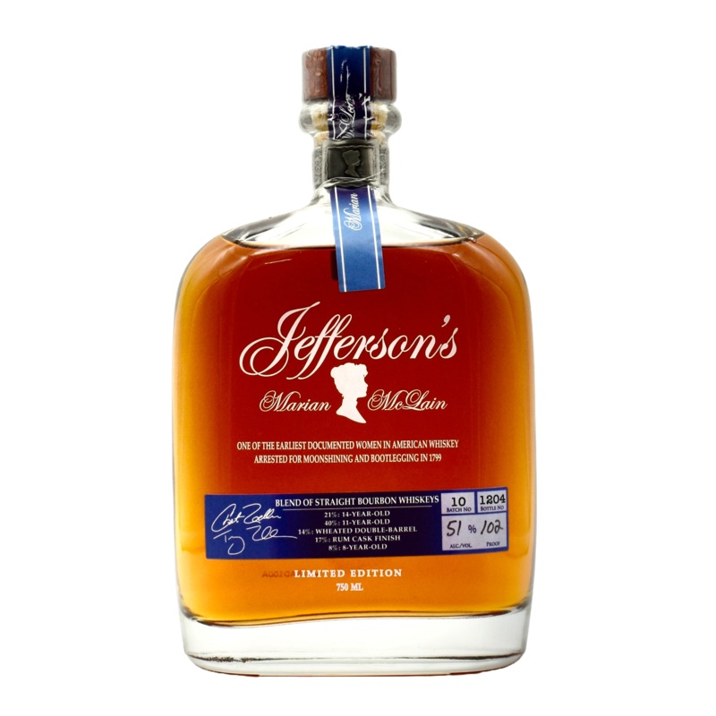 Jeffersons Bourbon Marian Mclain 750ml