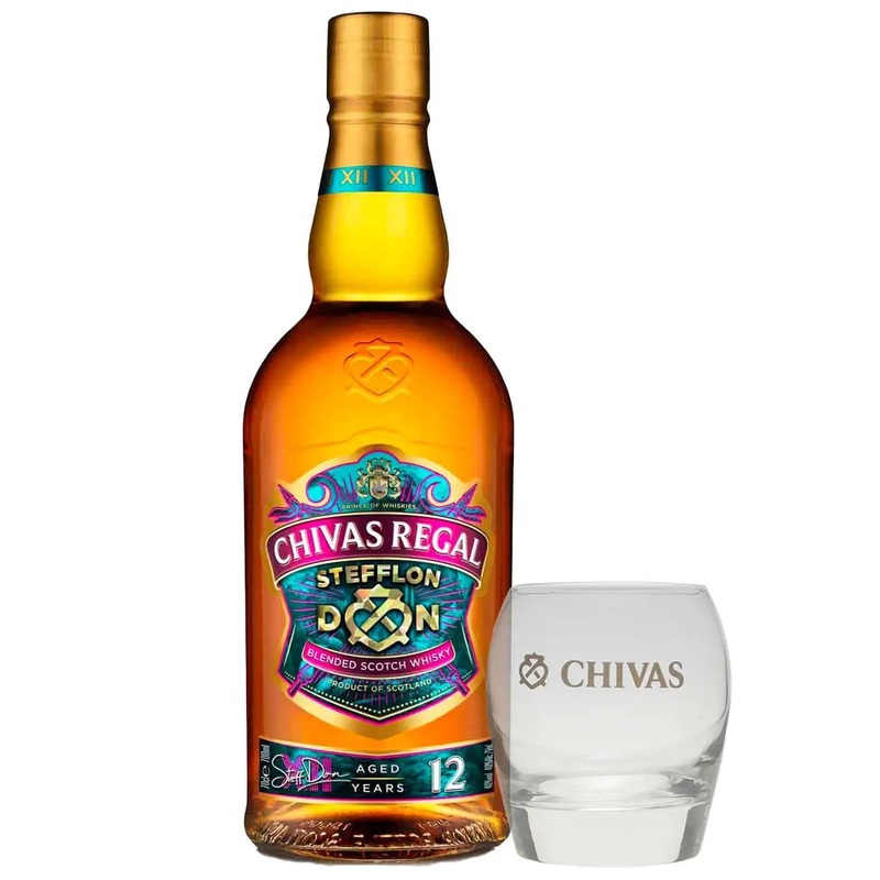 Chivas Regal x Stefflon Don 12 Year Old Scotch Whisky with Free Glass, 70 cl