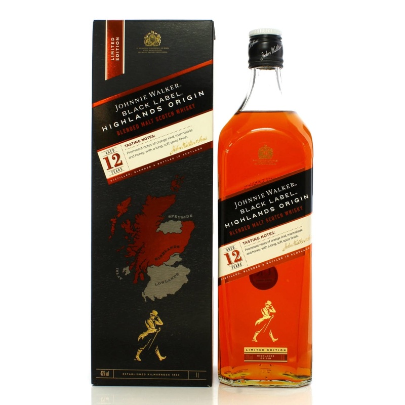 Johnnie Walker 12 Year Old Black Label Highlands Origin Limited Edition, 70 cl