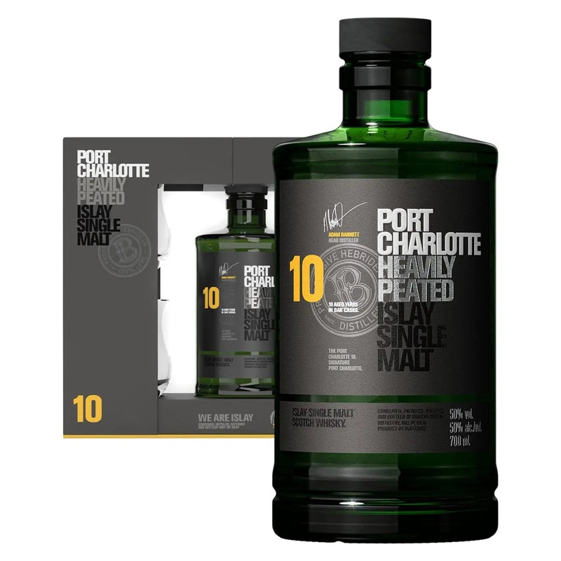 Bruichladdich Port Charlotte 10 Year Whisky Gift Pack, 70 cl