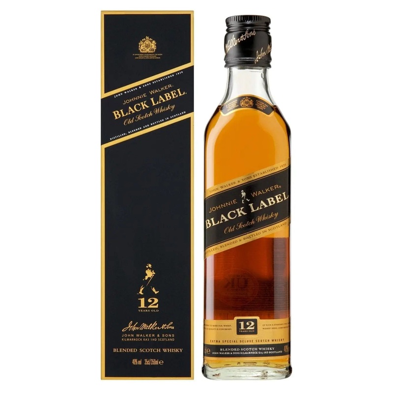 Johnnie Walker Black Label Whisky Half Bottle, 35 cl