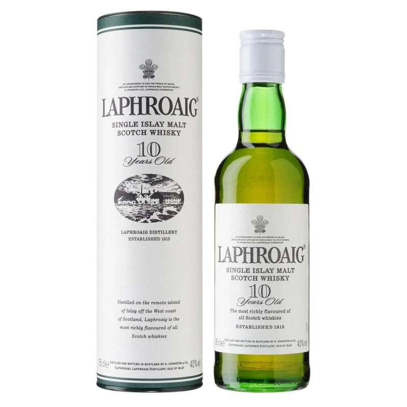 Laphroaig 10 Year Old Malt Whisky Half Bottle, 35 cl