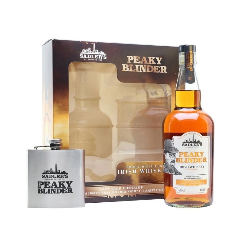 Peaky Blinder Irish Whiskey & Hip Flask Gift Set, 70 cl