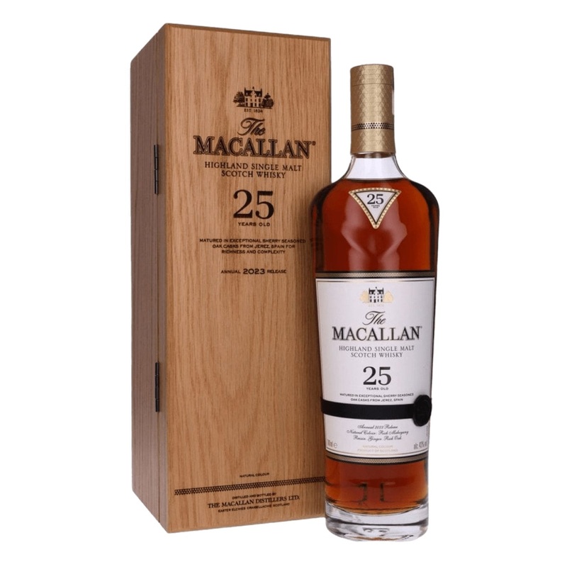 The Macallan 25 Year Old Sherry Oak 2023 Release Malt Whisky, 70 cl