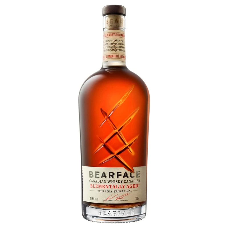 Bearface Elementally Aged Triple Oak Canadian Whisky, 70 cl